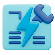 Lightning and wrench icon.